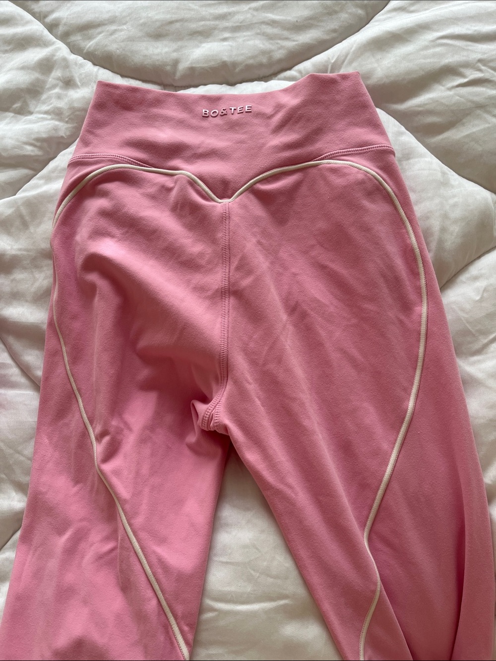 Bo + Tee Soft Mid-Rise Leggings in Dusty Pink